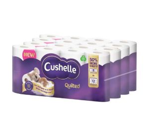 Cushelle Quilted 3 Ply Toilet Rolls 1x4x8 pcs