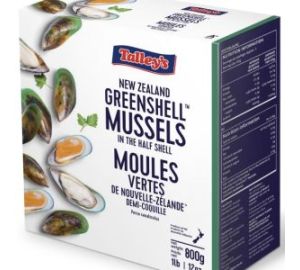 New Zealand Frozen Greenshell Mussels 1/2 shell 1x800g